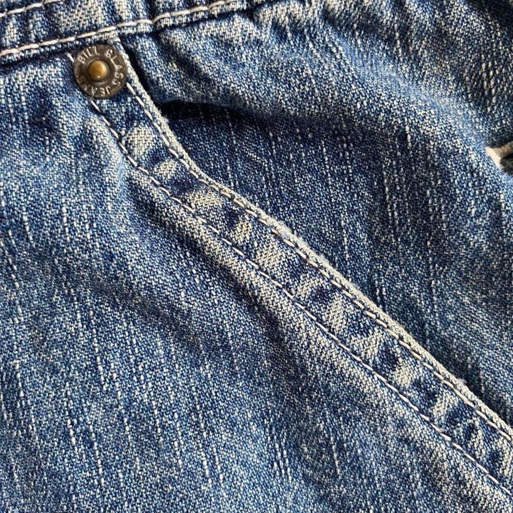 SOLDVintage 90s blue denim overall shortsSOLD - Picture 5 of 8